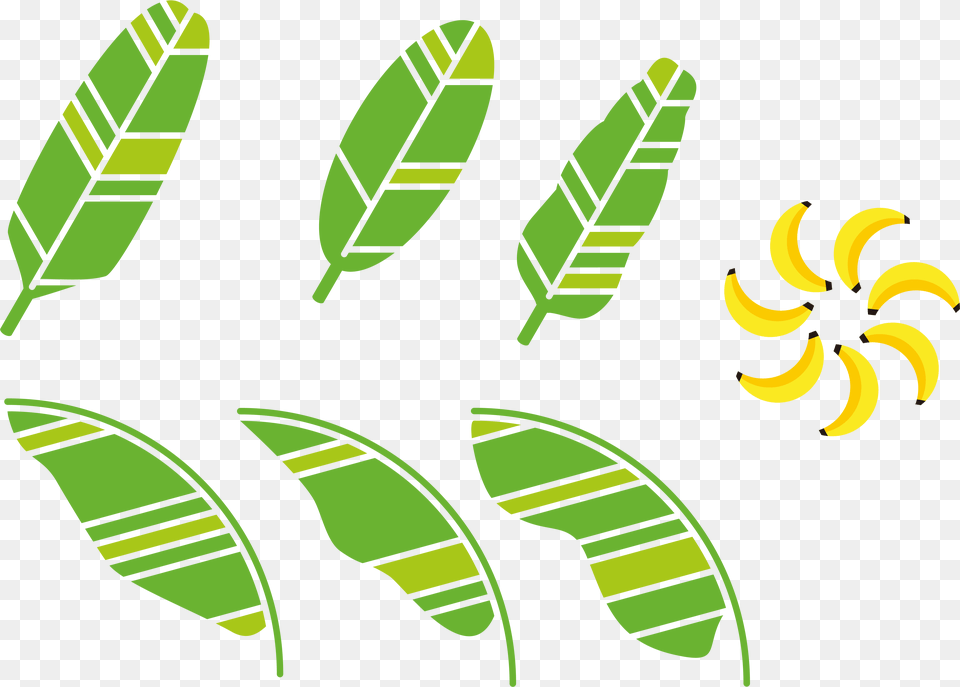 Clip Art Banana Leaves Clip Art Banana Leaf Image Vector, Plant, Green, Vegetation, Food Free Transparent Png