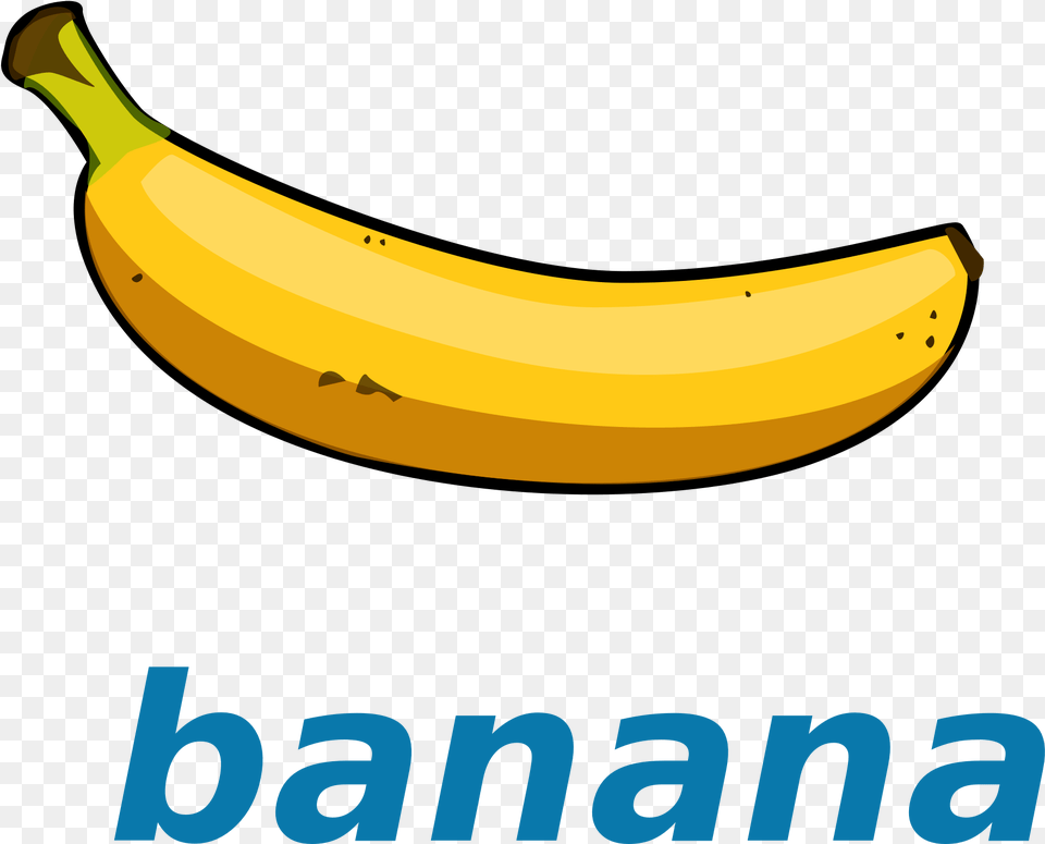 Clip Art Banana Svg Banana Template, Food, Fruit, Plant, Produce Png