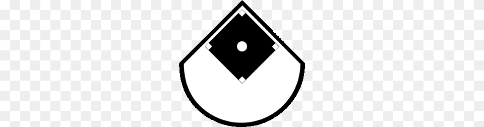 Clip Art Baseball Diamond Black And White Baseball Field Clipart, Stencil, Disk Free Png