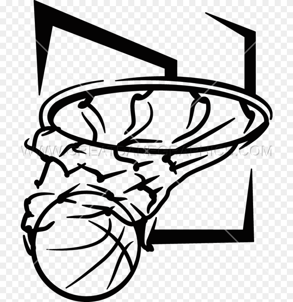Clip Art Basketball Court Clipart Black And White, Hoop, Bow, Weapon Free Png