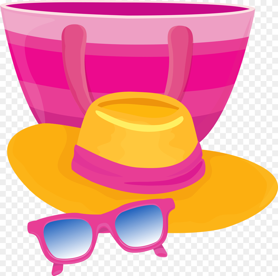 Clip Art Beach Bag Clipart, Accessories, Clothing, Hat, Sunglasses Png Image