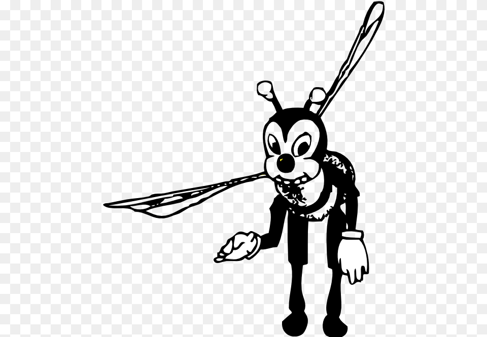 Clip Art Bending Bee Black White Line Art, Animal, Wasp, Invertebrate, Insect Free Transparent Png