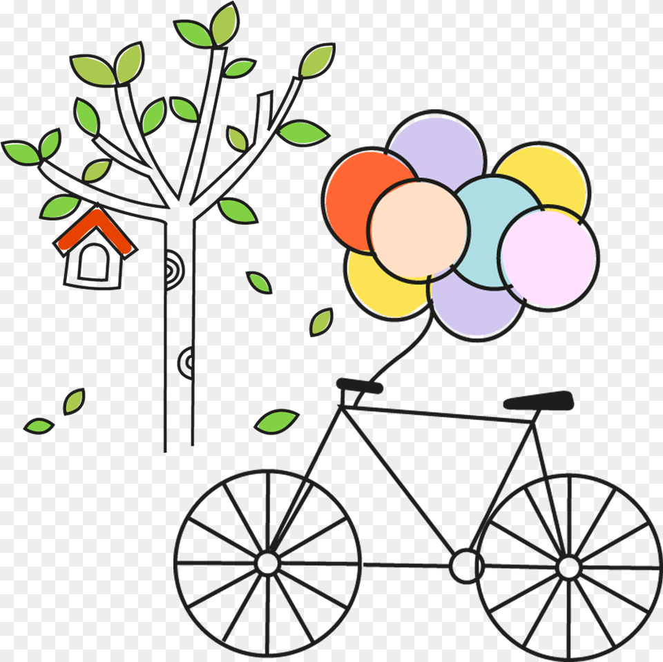 Clip Art Bike Balloons, Machine, Wheel, Bicycle, Transportation Png Image
