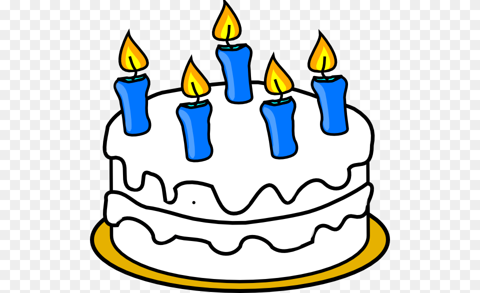 Clip Art Birthday Cake With Blue Lit Candles Clip Art, Birthday Cake, Cream, Dessert, Food Png