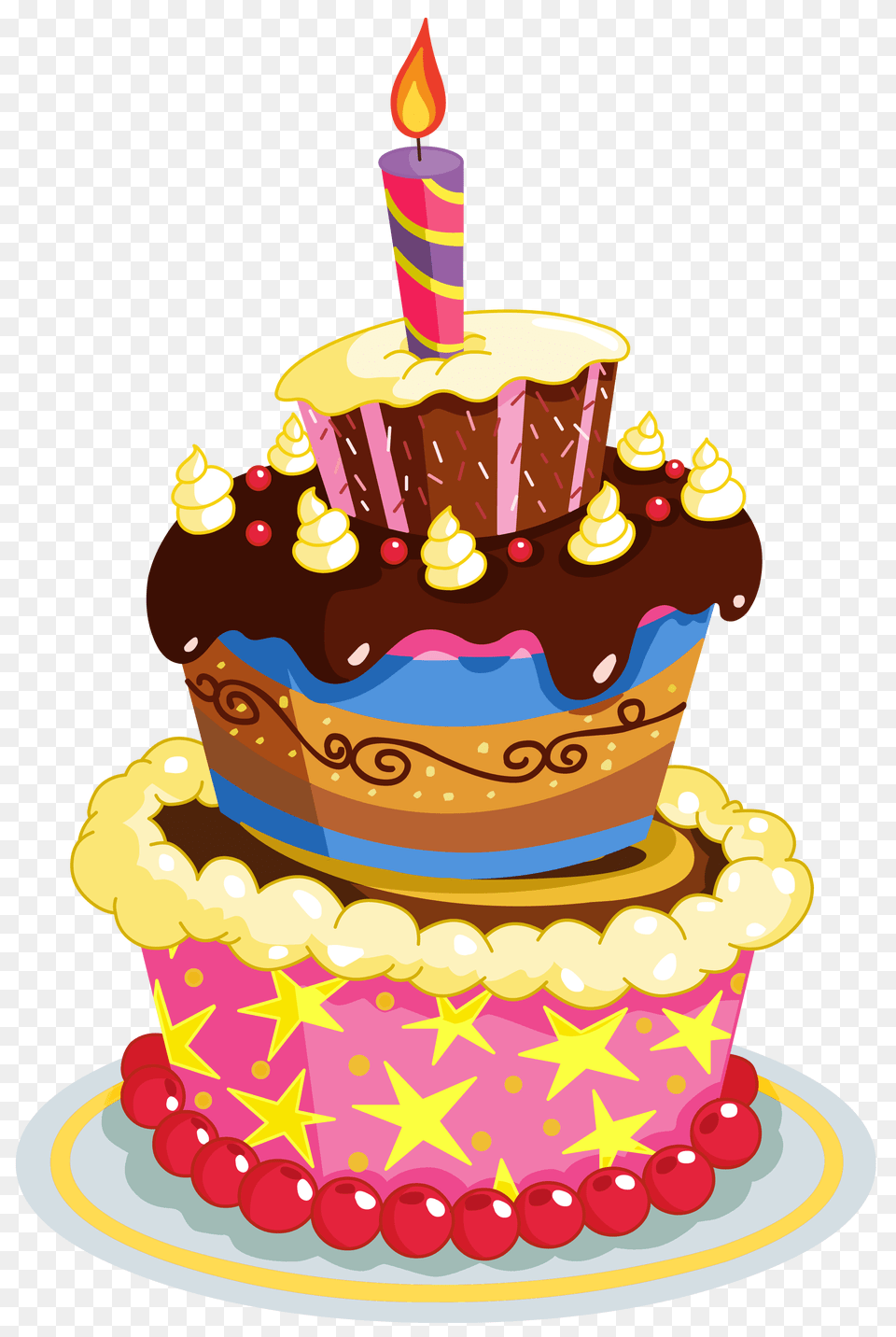 Clip Art Birthday Happy Birthday Happy, Birthday Cake, Cake, Cream, Cupcake Png Image