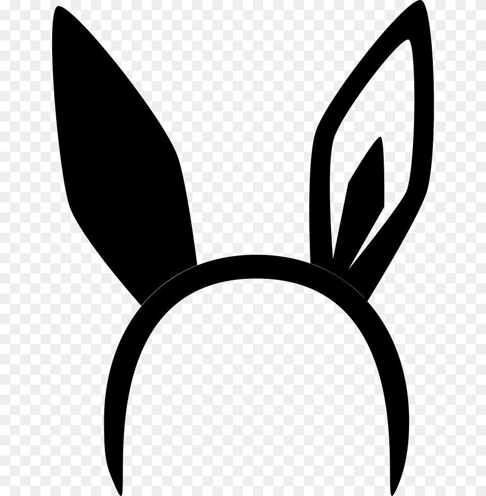 Clip Art Black Amp White Black Bunny Ears, Stencil, Blade, Dagger, Knife Png Image
