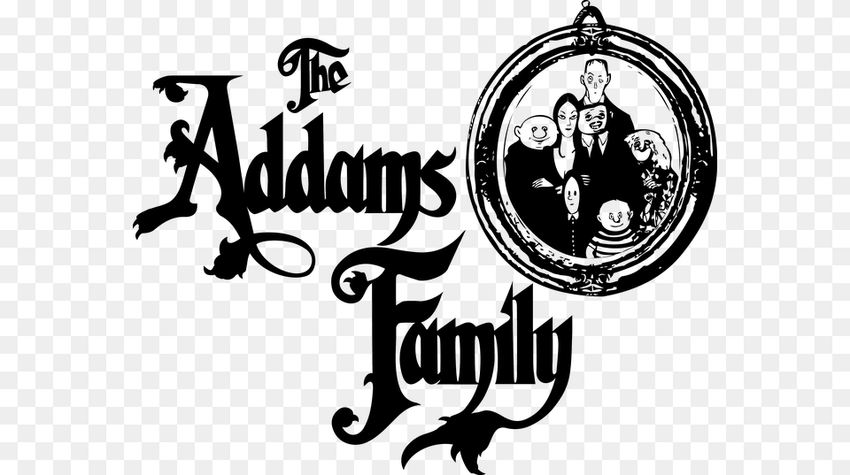 Clip Art Black And White Addams Family Clipart Clipart The Addams Family, Green, Logo, Book, Publication Free Png