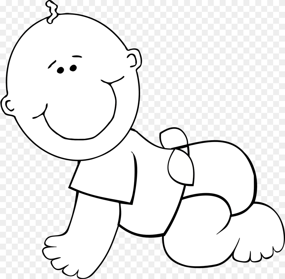 Clip Art Black And White Baby Clip Art, Face, Head, Person Free Transparent Png