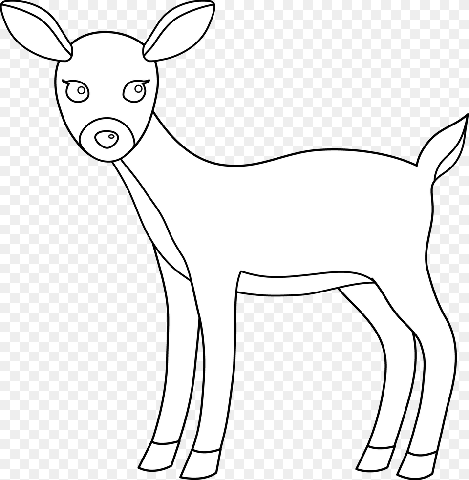 Clip Art Black And White Deer, Animal, Mammal, Wildlife, Kangaroo Free Transparent Png