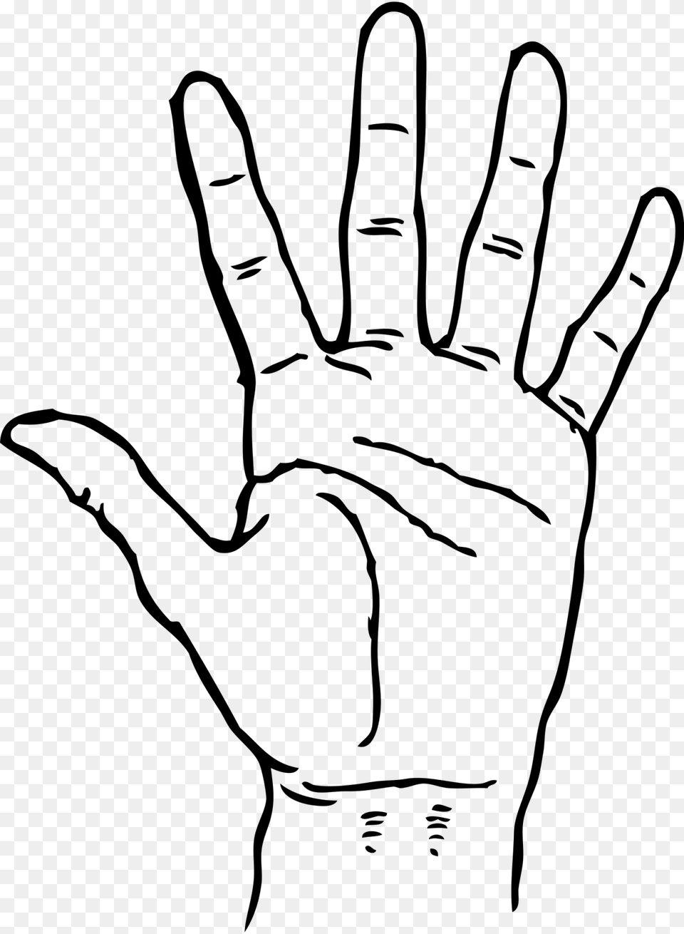 Clip Art Black And White Hand, Gray Png Image