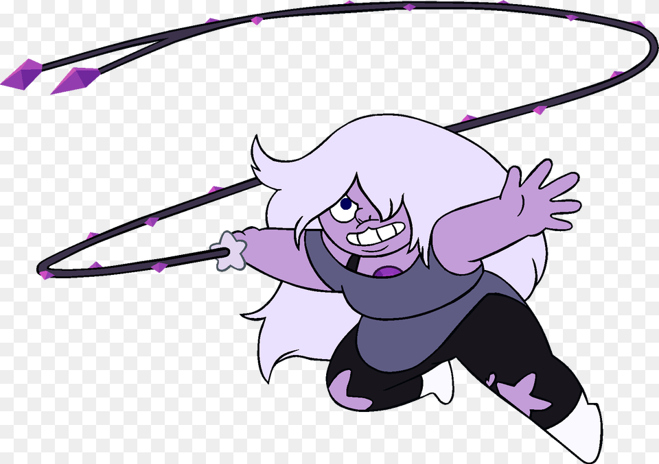 Clip Art Black And White Library Image Amethyst And Steven Universe Amethyst With Whip, Baby, Person, Purple, Face Free Png Download