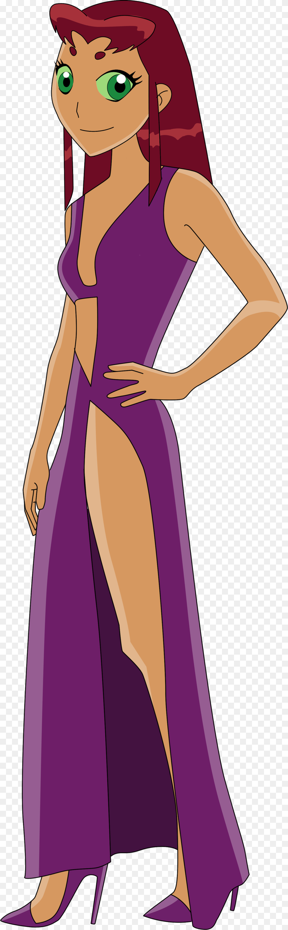 Clip Art Black And White Library Starfire Drawing Sketch Gown, Adult, Person, Formal Wear, Female Free Png