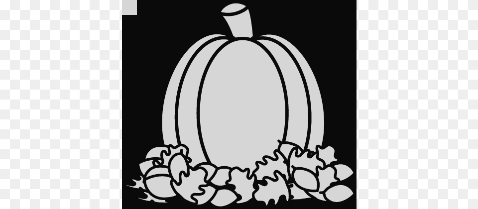 Clip Art Black And White Pumpkin In Autumn Leaves Clip Art, Food, Plant, Produce, Vegetable Free Transparent Png