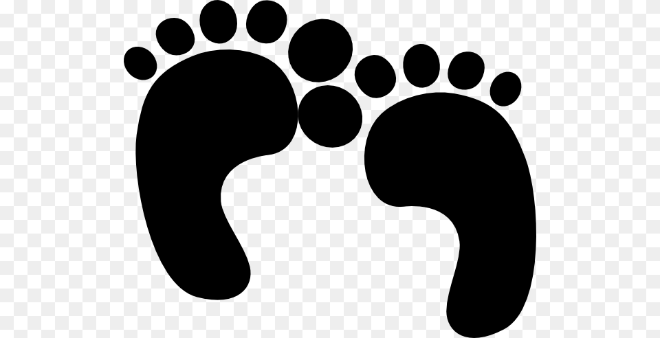 Clip Art Black Baby Feet Clip Art, Footprint Free Png Download