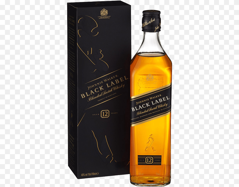 Clip Art Black Label Johnnie Walker Black Label Scotch Whisky, Alcohol, Beverage, Liquor, Bottle Png Image