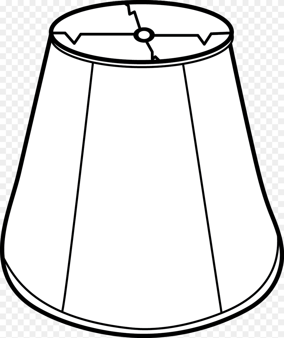 Clip Art Black White Lined Lampshade, Lamp Free Transparent Png