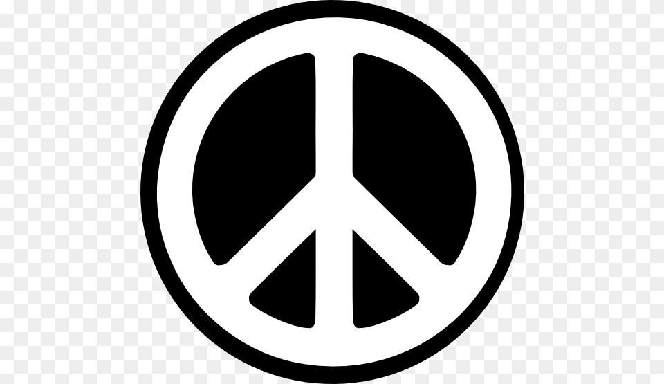 Clip Art Black White Peace, Symbol, Sign, Ammunition, Weapon Png Image
