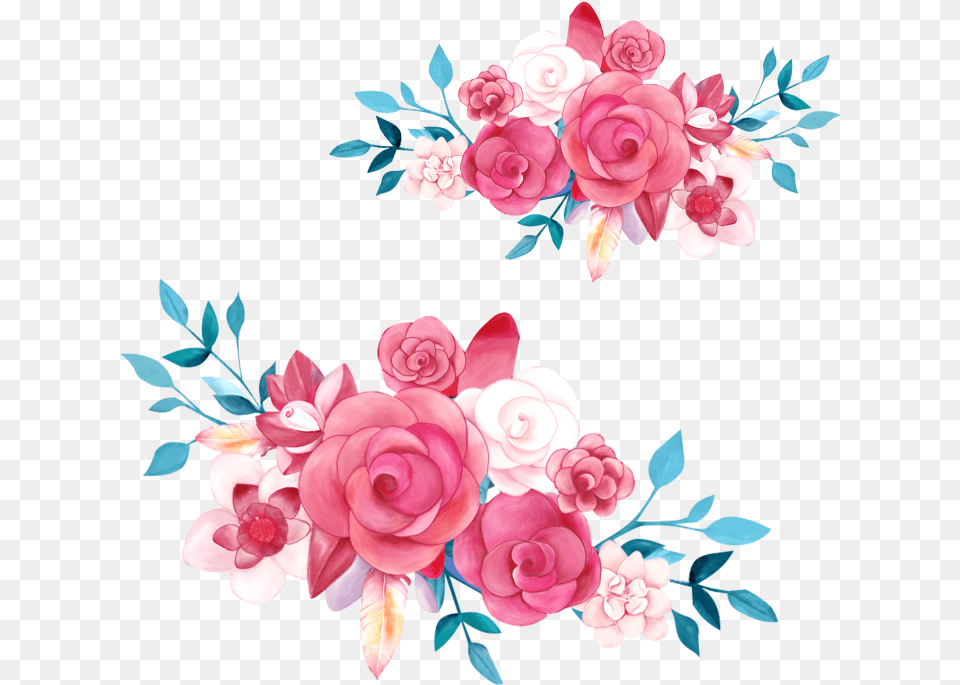 Clip Art Blue And Pink Flowers, Floral Design, Flower, Flower Arrangement, Flower Bouquet Png Image