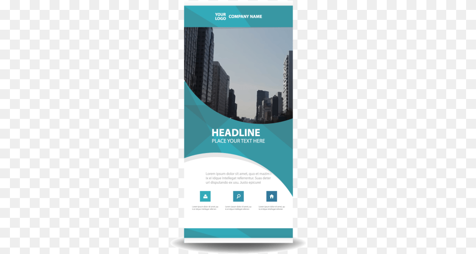 Clip Art Blue Business Roll Up Skyscraper, Advertisement, Poster, City Free Png Download