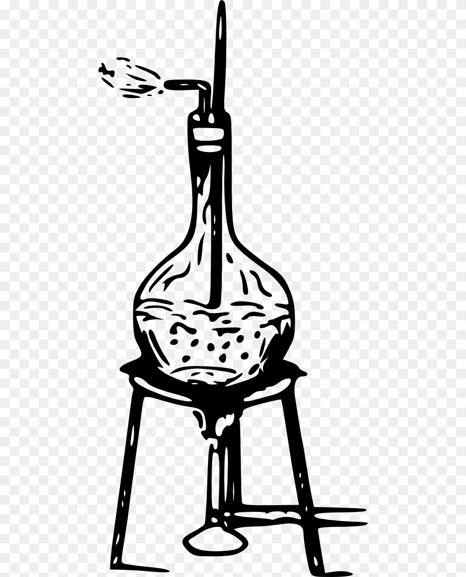 Clip Art Boiling Point Of Water Black White, Stencil, Bottle, Person, Alcohol Free Png Download
