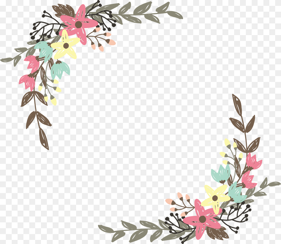 Clip Art Border Flowers Wildflower Clip Wild Flower Border Clipart, Floral Design, Graphics, Pattern, Plant Png Image