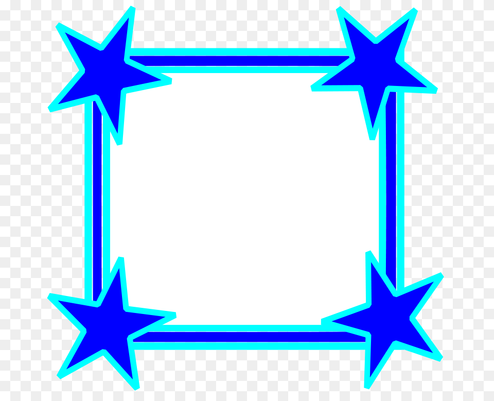 Clip Art Borders And Corners Blue Corner Border Clip Art Blue, Star Symbol, Symbol Free Png Download