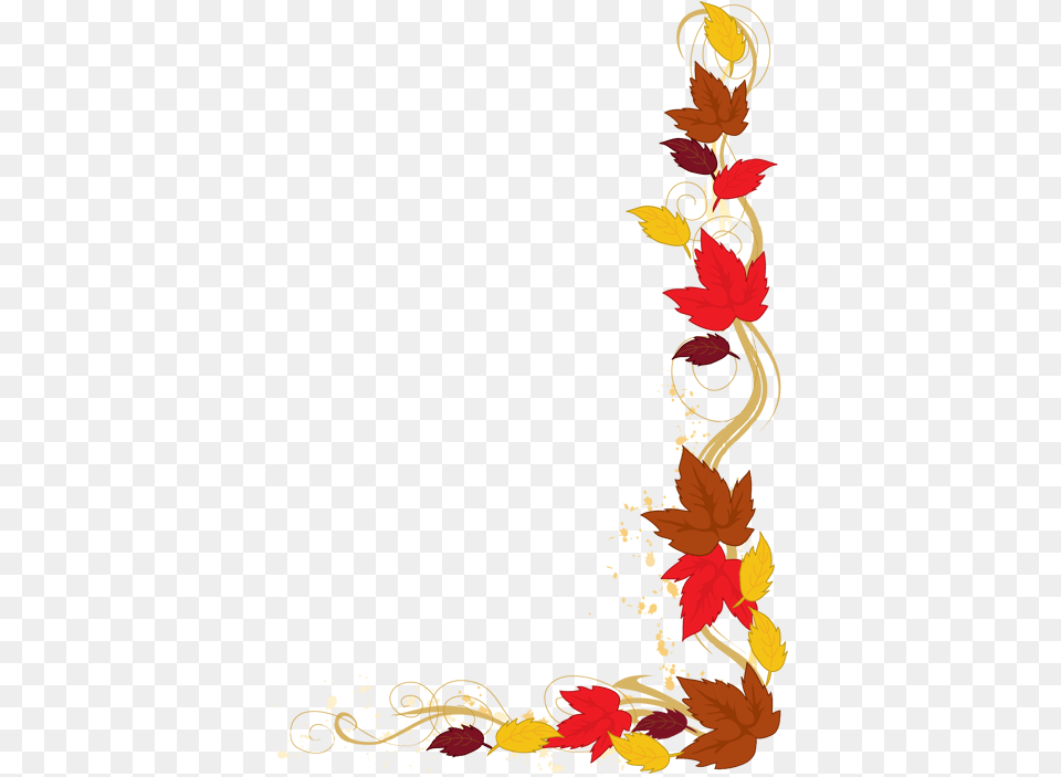Clip Art Borders Autumn Leaves, Floral Design, Graphics, Leaf, Pattern Free Png Download