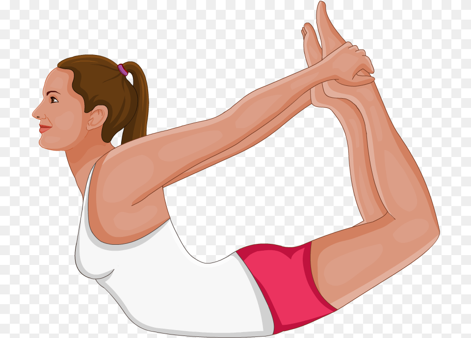 Clip Art Bow Pose Yoga Posture In Dhanurasana, Arm, Person, Body Part, Face Free Transparent Png