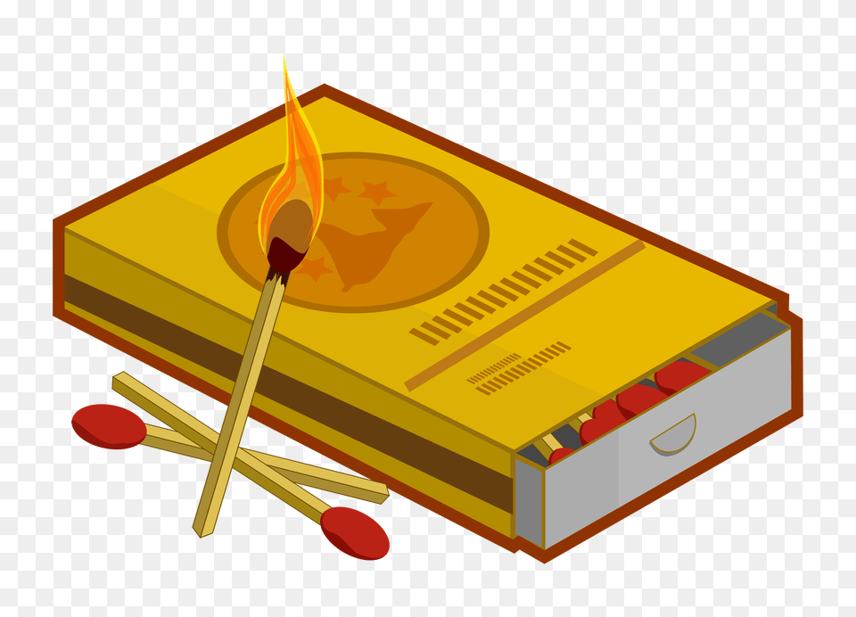 Clip Art Box Of Matches With A Lit Match Cliparts, Book, Publication, Fire, Flame Free Png Download