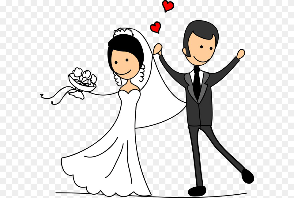Clip Art Bride And Groom, Formal Wear, Dress, Clothing, Person Png Image