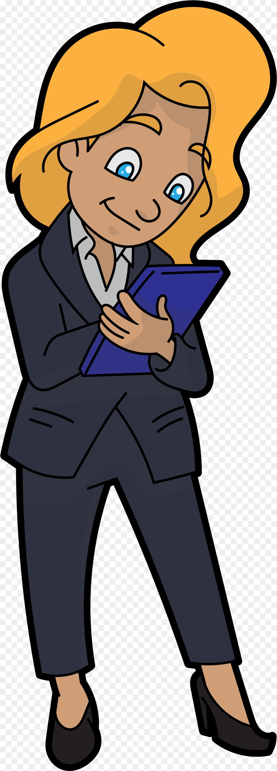 Clip Art Busy Business Woman Cartoon Businesswoman, Book, Publication, Comics, Person Free Png Download