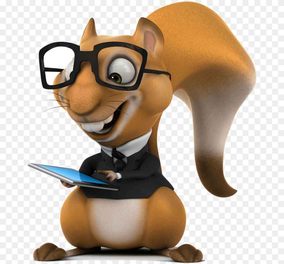 Clip Art Cartoon Animal Play Mobile 3d Squirrel, Figurine, Baby, Person, Face Free Png Download