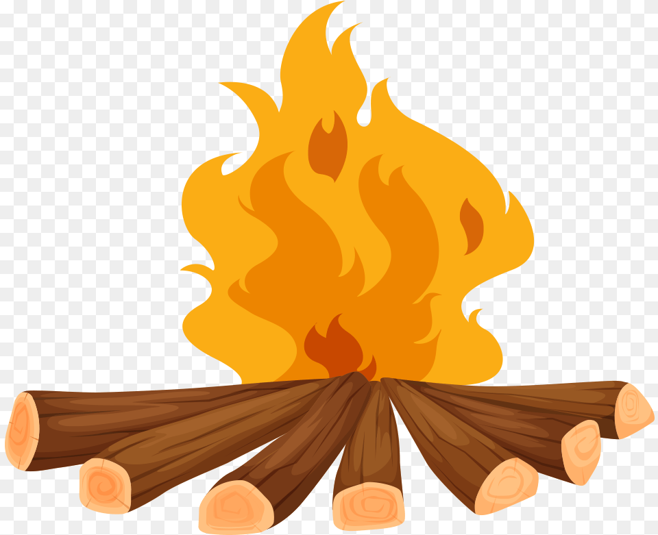 Clip Art Cartoon Campfire, Fire, Flame, Bonfire Png Image