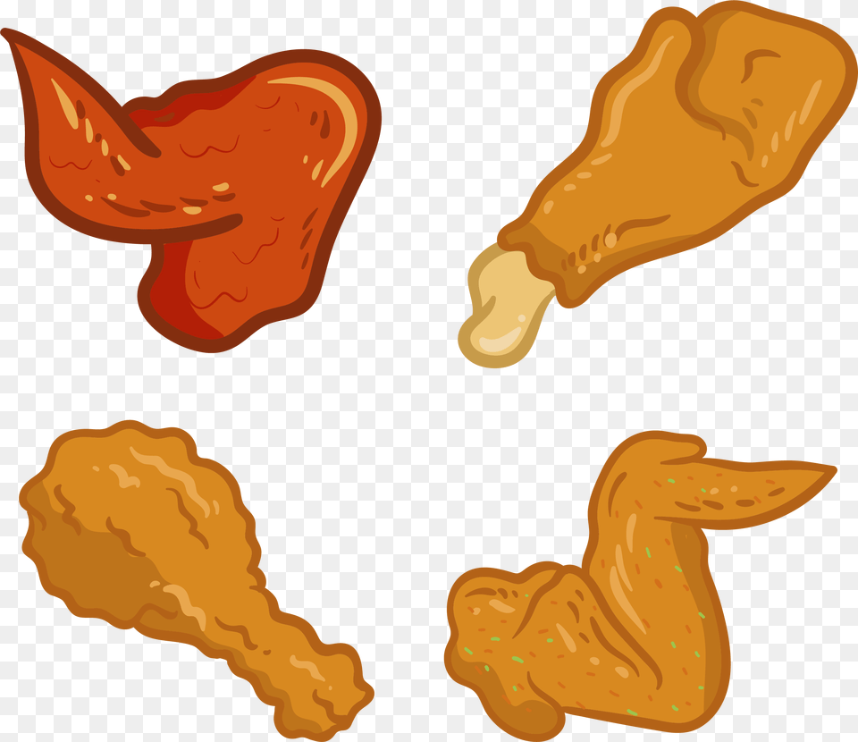Clip Art Cartoon Chicken Wing Chicken Wings Cartoon, Food Free Transparent Png
