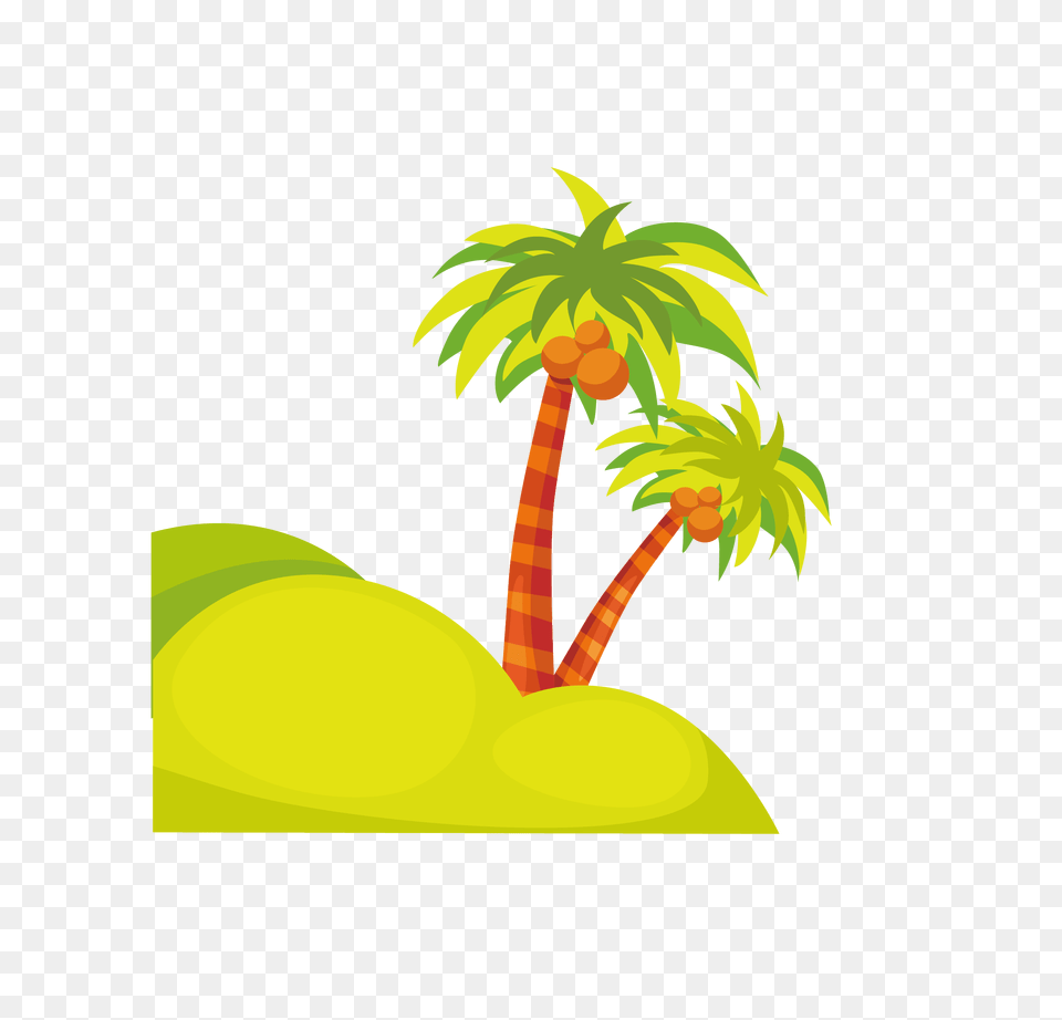 Clip Art Cartoon Coconut Trees, Palm Tree, Plant, Tree, Summer Free Transparent Png
