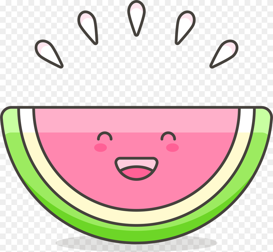 Clip Art Cartoon Cute Cartoon Watermelon With Face, Food, Fruit, Plant, Produce Free Png