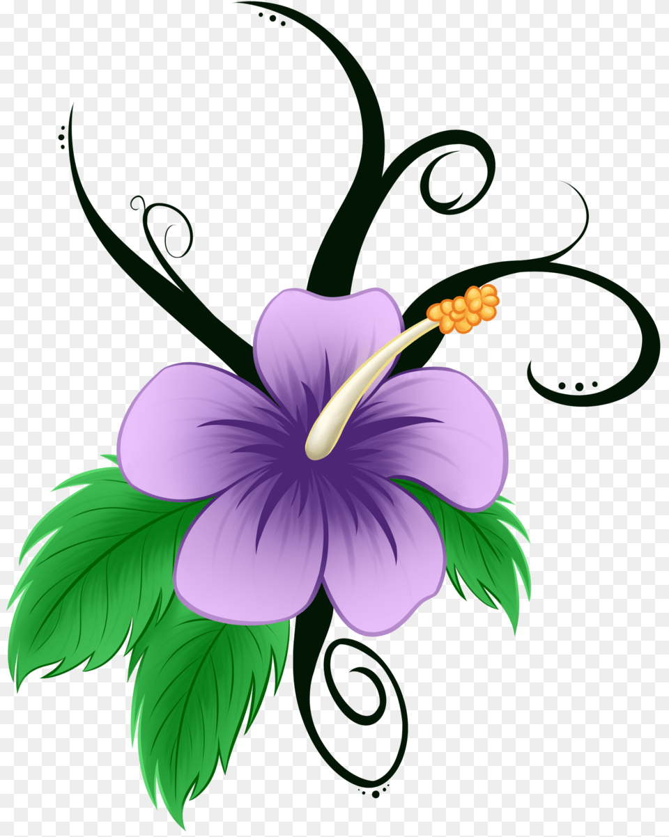 Clip Art Cartoon Hawaiian Flowers Flower Art Images Hd, Plant, Hibiscus, Geranium Free Transparent Png