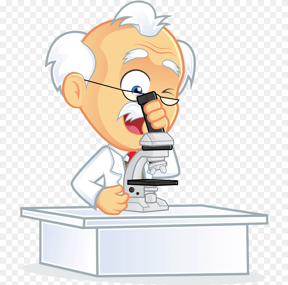 Clip Art Cartoon Laboratory Scientist With Microscope Animation, Baby, Person, Face, Head Png Image