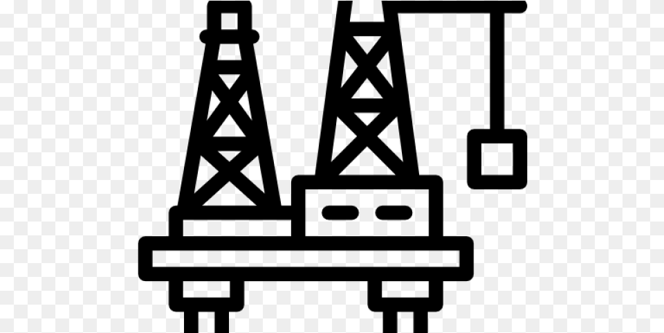 Clip Art Cartoon Oil Rig Oil And Gas Plant Icon, Gray Png Image