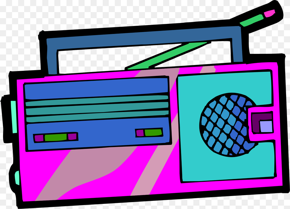 Clip Art Cartoon Radio Radios Animado, Electronics Free Png