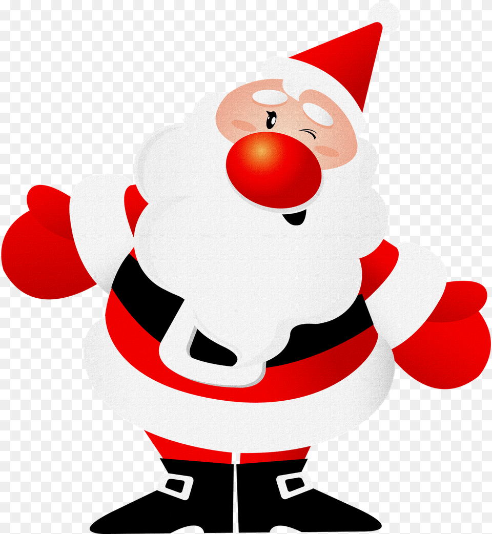 Clip Art Cartoon Santa With A Christmas Tree, Performer, Person, Clown, Snowman Free Png