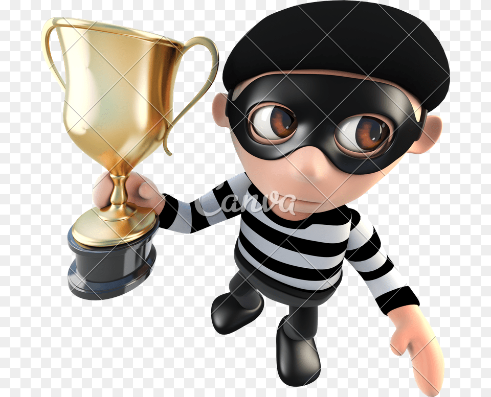 Clip Art Cartoon Trophy Camera Thief, Photography, Baby, Person, Smoke Pipe Free Png Download