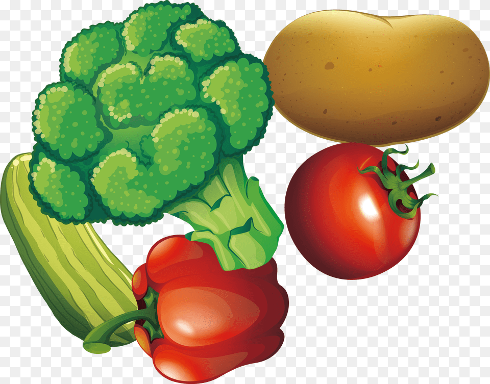 Clip Art Cartoon Vegetables Images Fresh Vegetables Banner, Food, Produce, Broccoli, Plant Free Transparent Png