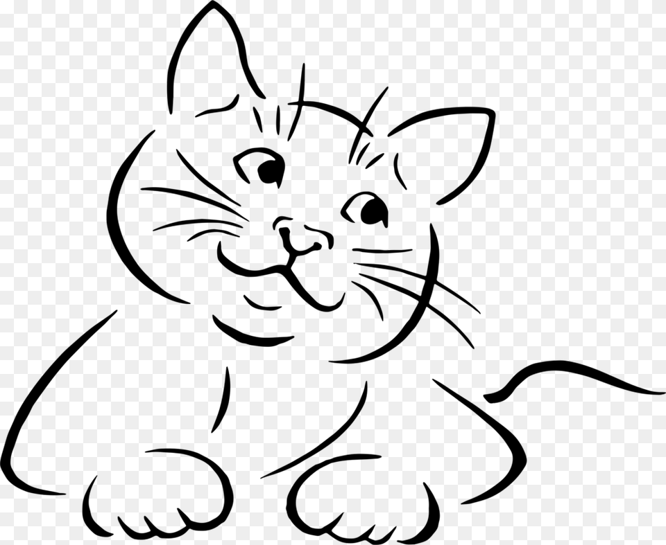 Clip Art Cat, Gray Free Png