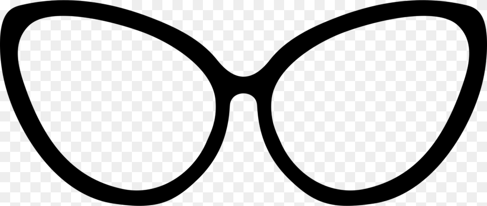 Clip Art Cat Eye Glasses, Gray Png Image