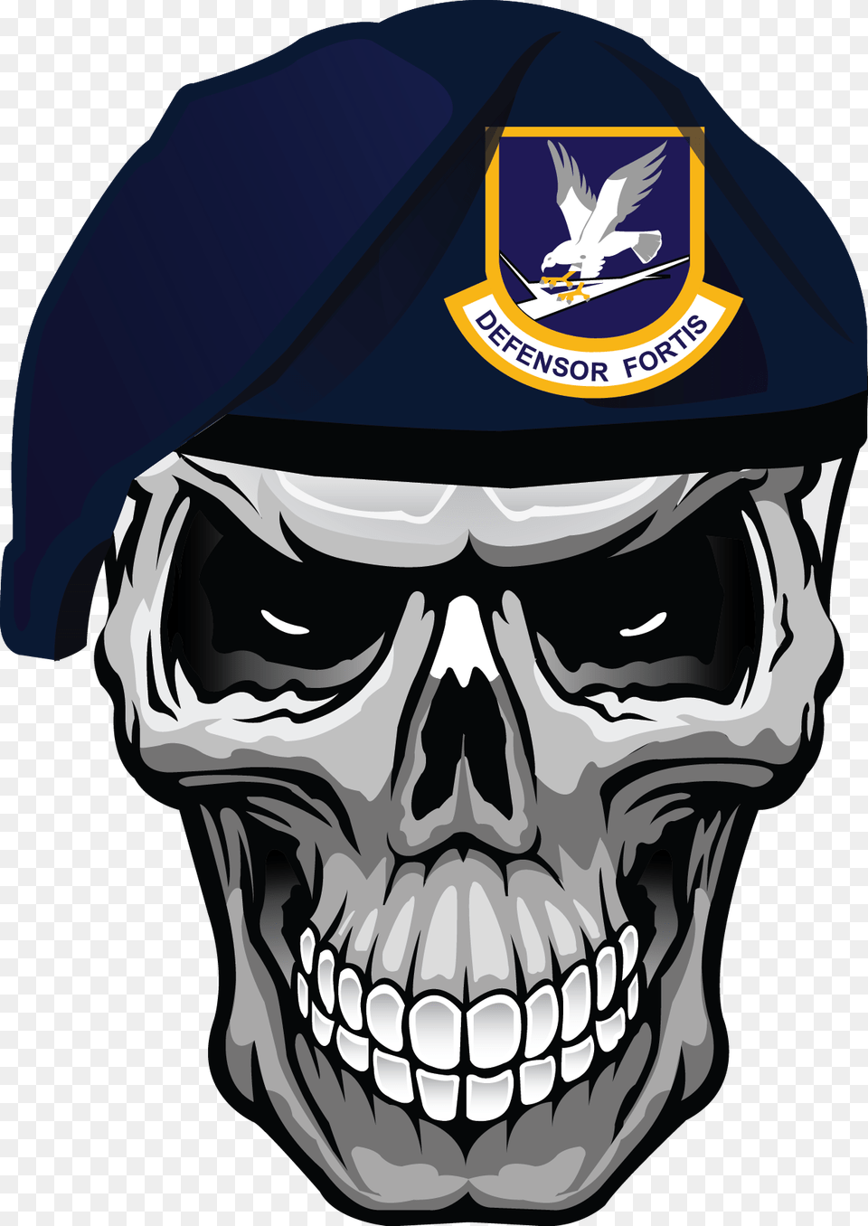 Clip Art Caveira Tattoo Security Forces Skull Beret, Hat, Cap, Clothing, Baseball Cap Free Transparent Png