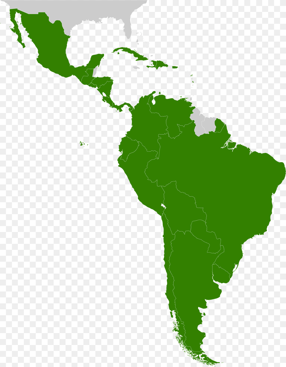 Clip Art Central America On A Map Latin America Map, Outdoors, Nature, Land, Plot Free Png