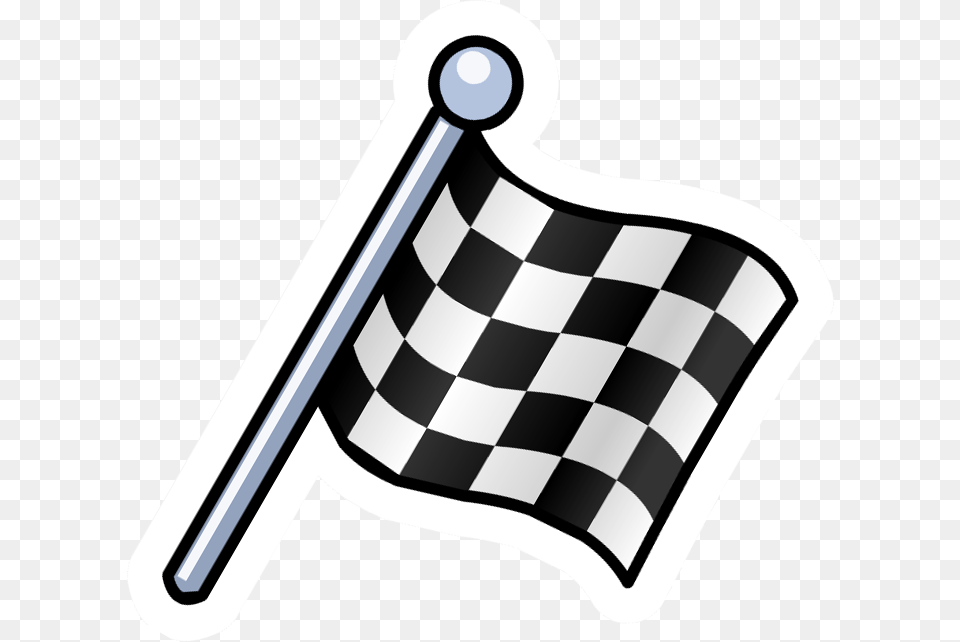 Clip Art Checkered Pin Club Penguin Race Flag Cartoon, Smoke Pipe, Text Free Transparent Png