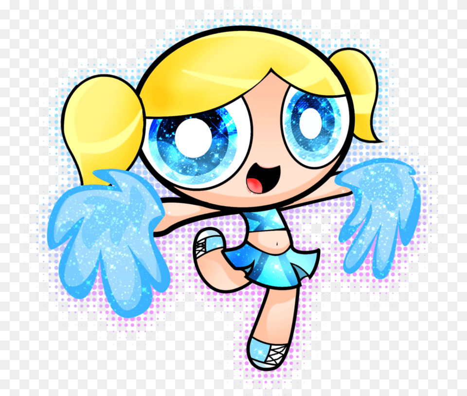 Clip Art Cheerleading Cartoon Powerpuff Girls Bubbles Cheerleader, Baby, Person, Cleaning, Face Png Image