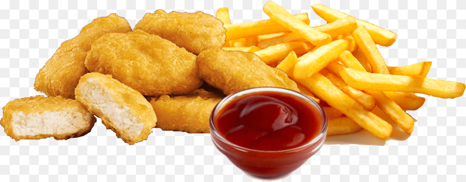 Clip Art Chicken Nuggets In French Chicken Nuggets Mit Pommes, Food, Ketchup, Fried Chicken, Fries Png Image